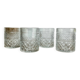 4 vintage whiskey glasses