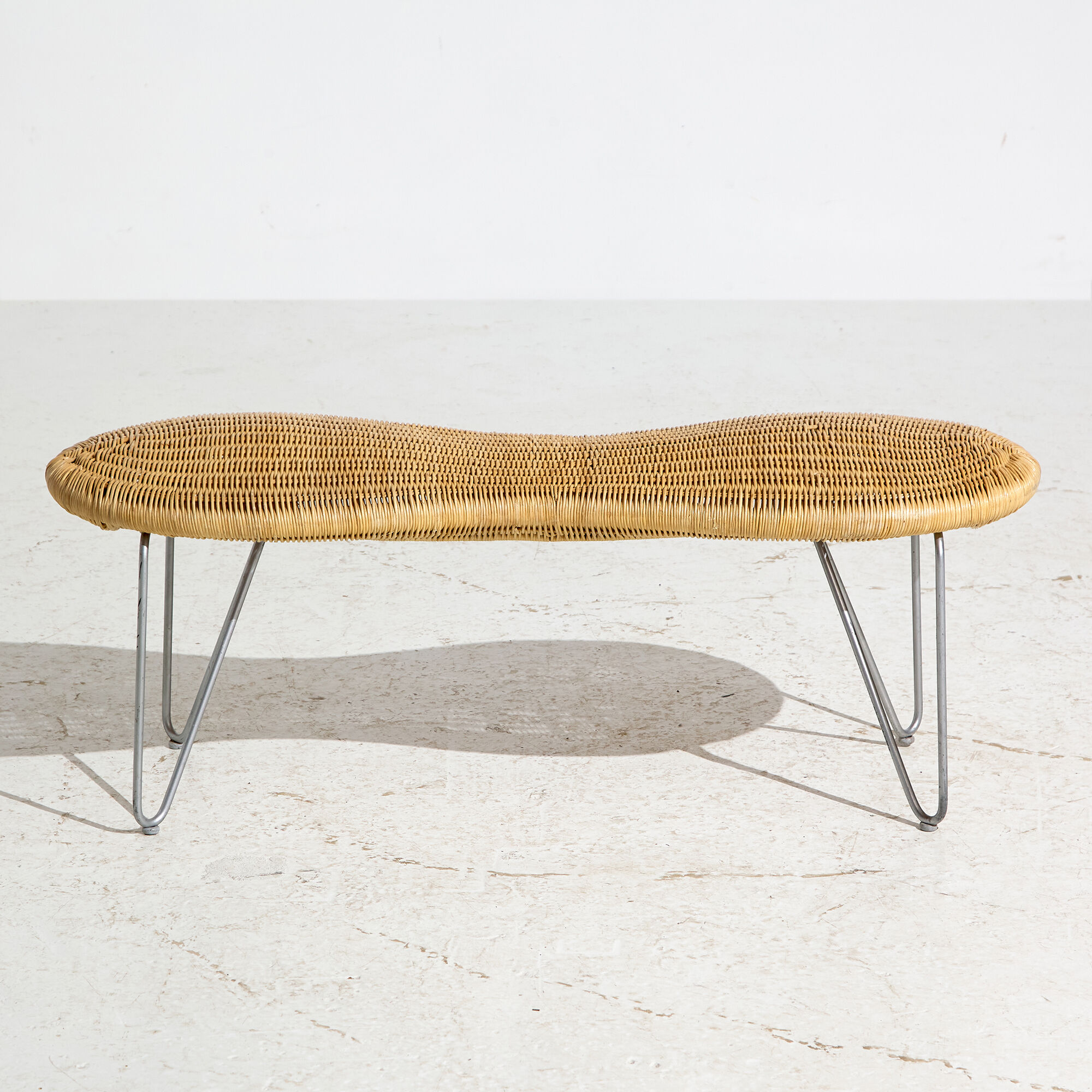 Vintage ikea rattan bench