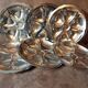 Lot de 6 assiettes  huîtres métal