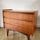 Scandinavian teak dressing table chest of drawers, Danish design, 1960s