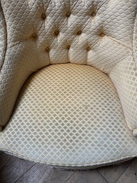 Velvet toadstool armchair