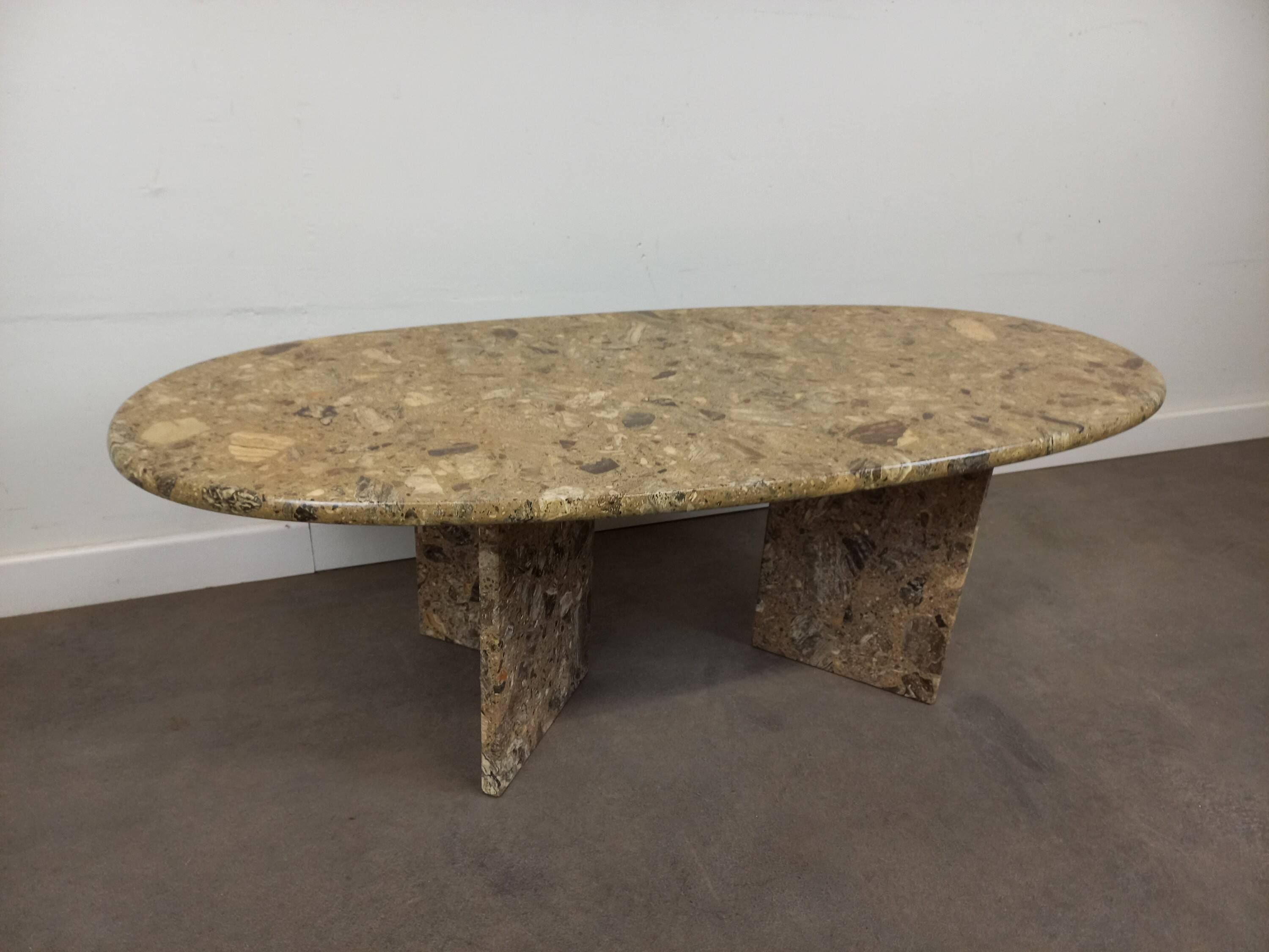 Vintage coffee table in reconstituted stone