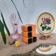 Office organizer winning Horse Italy vintage orange