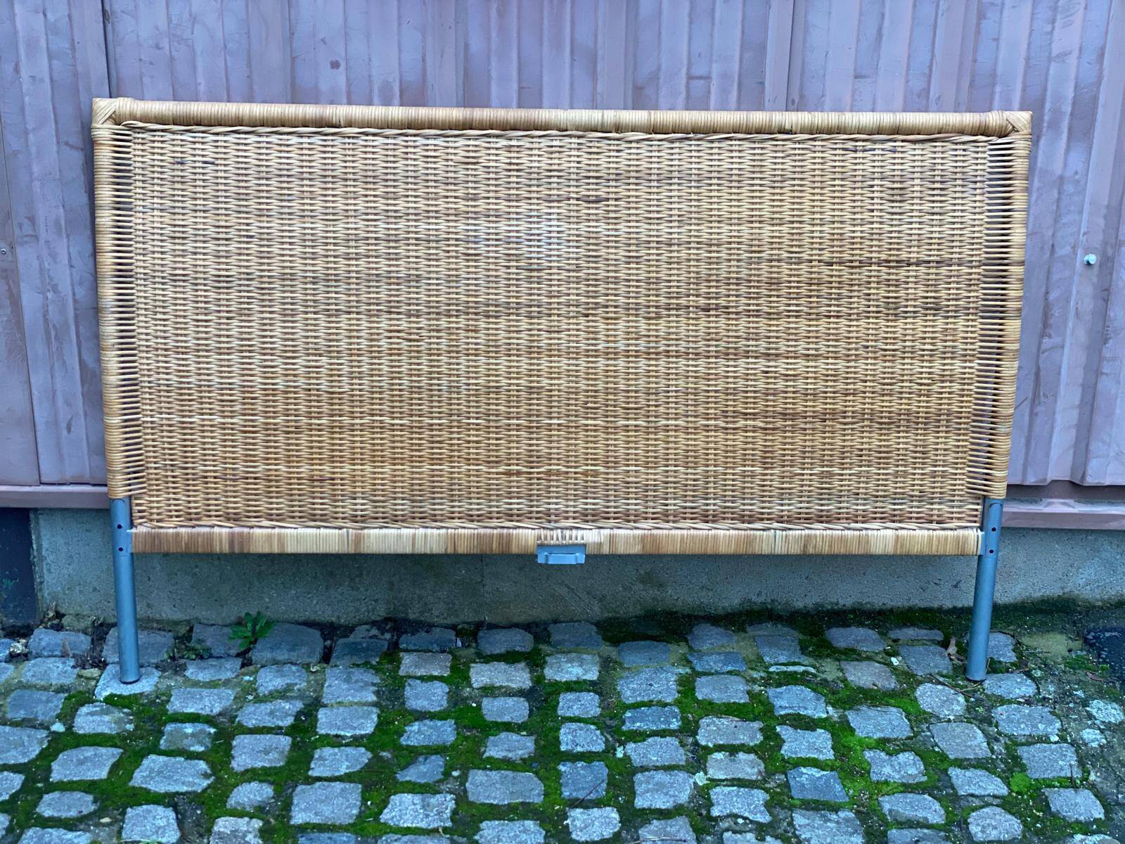 Scandinavian headboard in bamboo, rattan, and wicker 1990 140cm
