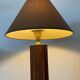Vintage lamp in leather and gold metal