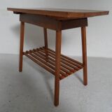 Table d'appoint vintage en chêne des années 1930