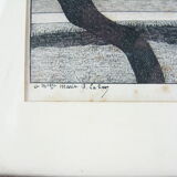 Old ink drawing from La Rochelle, signed