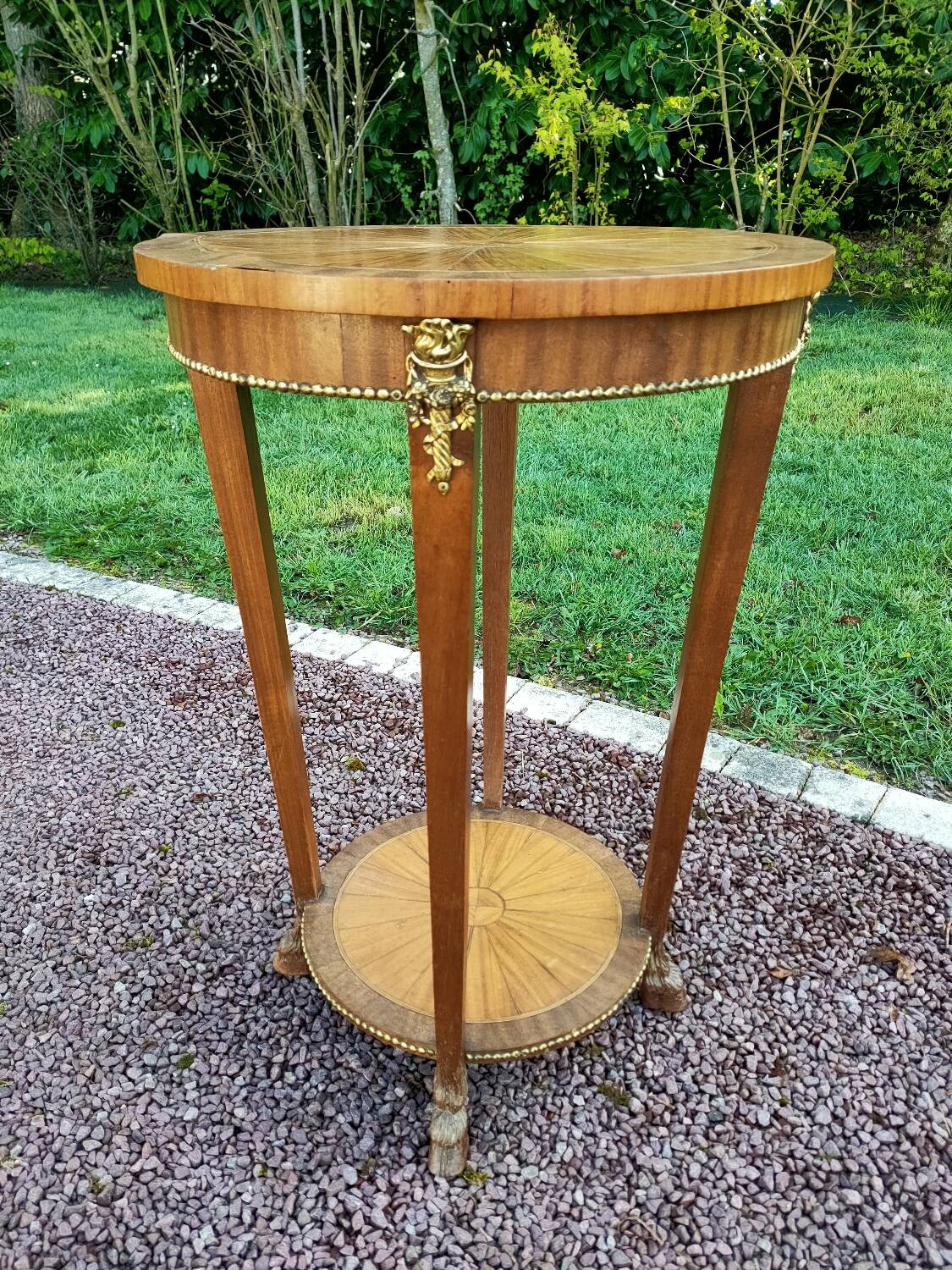 Antique Louis XVI pedestal table from the end of the 19th century