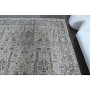 1960s Vintage Persian Handmade Wool Cotton Grey Area Rug 297x375