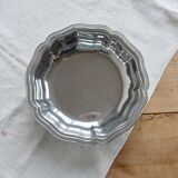Vintage silver-plated metal salad bowl or large dish by Guy Degrenne.