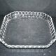 Old square tray in molded glass - liquor or fruit service 21.5cm