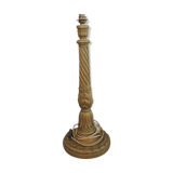Ancien pied de lampe en bois sculpté