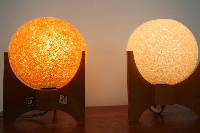 Pair of design table lamps "Rockets", 1960s