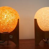 Pair of design table lamps "Rockets", 1960s