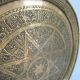 Art top oriental work solid brass vintage diameter 44 cm