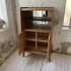 Meuble de rangement secrétaire chêne années 60