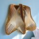 Pair of wooden light wall sconces for bedroom