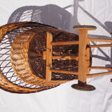 Vintage wicker cradle