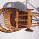 Vintage wicker cradle