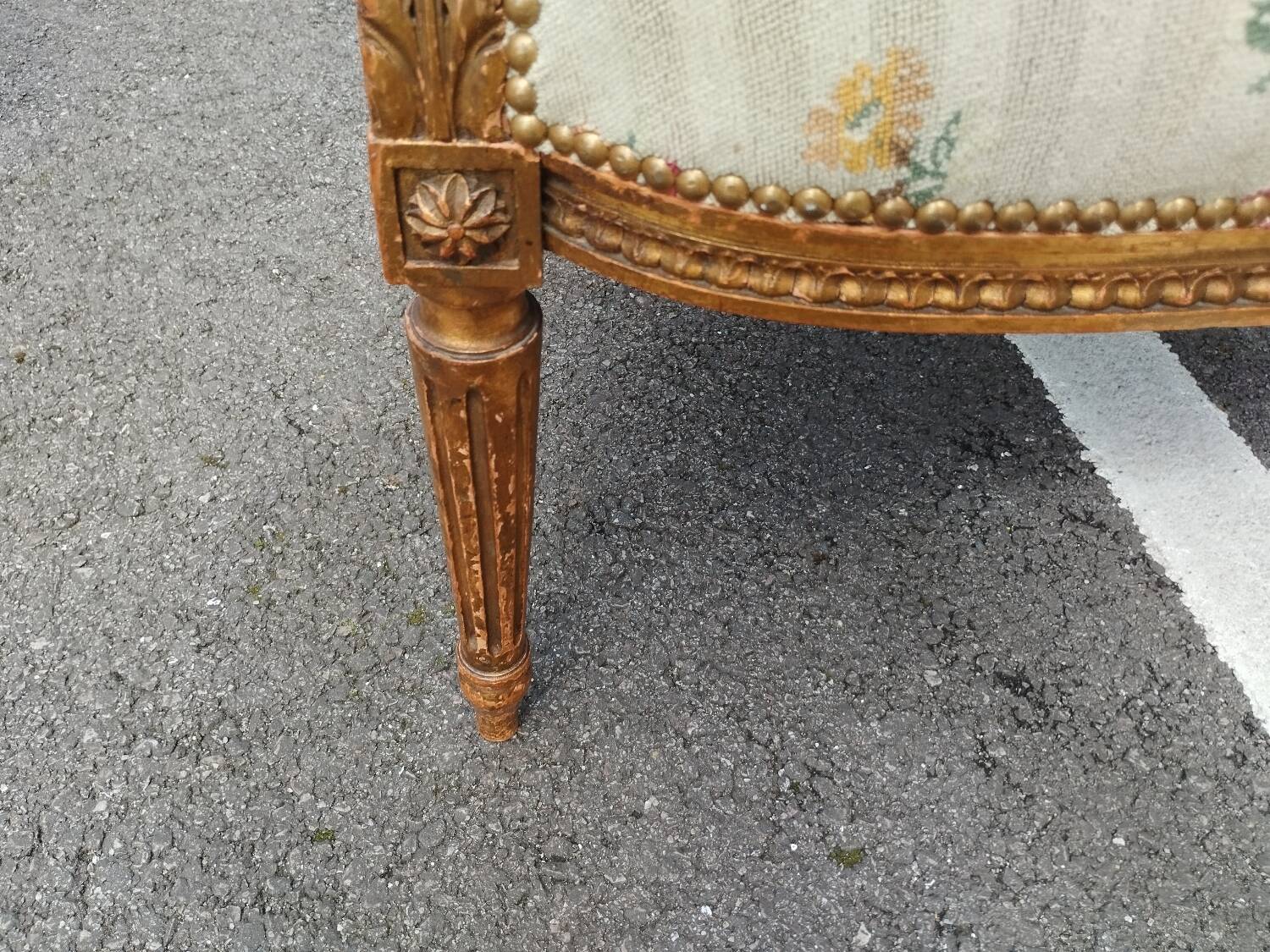 Pair of old Louis XVI style armchairs