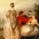 Painting / oil on canvas signed (romantic scene) very well framed