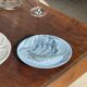 7 vintage shell-shaped bowls in Pyrex glass from France