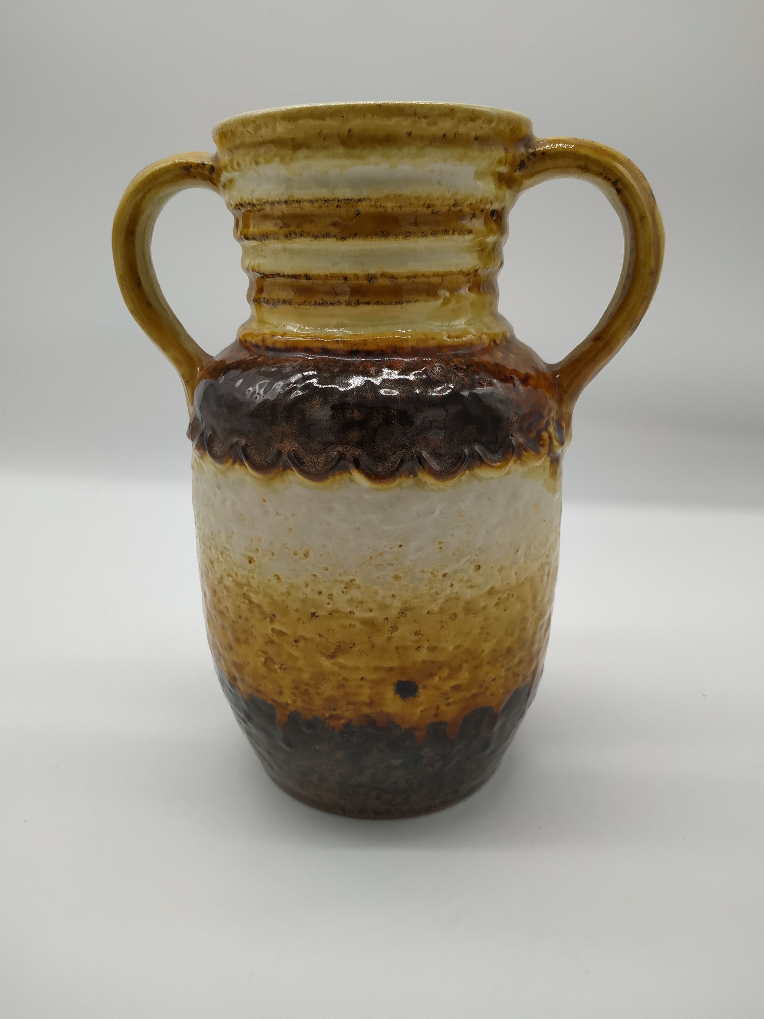 Seventies vintage handle vase