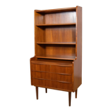 Mid-century teak shelf with pull-out top, 1970s