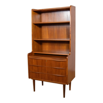 Mid-century teak shelf with pull-out top, 1970s