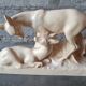 Art Deco deer porcelain statue