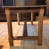 19th century farm table in solid oak