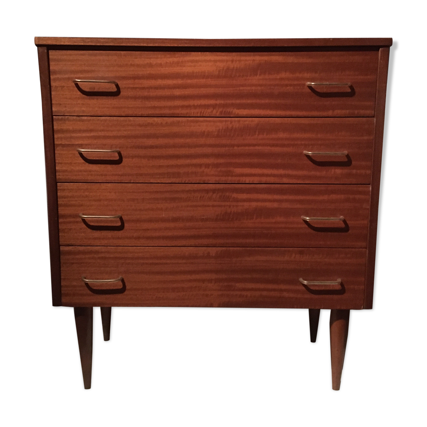 Vintage chest of drawers with spindles feet