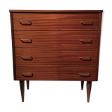 Vintage chest of drawers with spindles feet