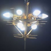 Florence, large size Murano clear transparent vintage glass ceiling light