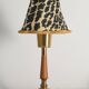 Lampe de table en laiton avec teck, Asea, Suède, années 1950.