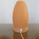 Mushroom lamp in pale orange opaline from the 70s