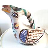 Zoomorphic ceramic pitcher design 70s