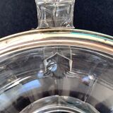 Art Deco cut Val Saint Lambert with silver frame Minerva