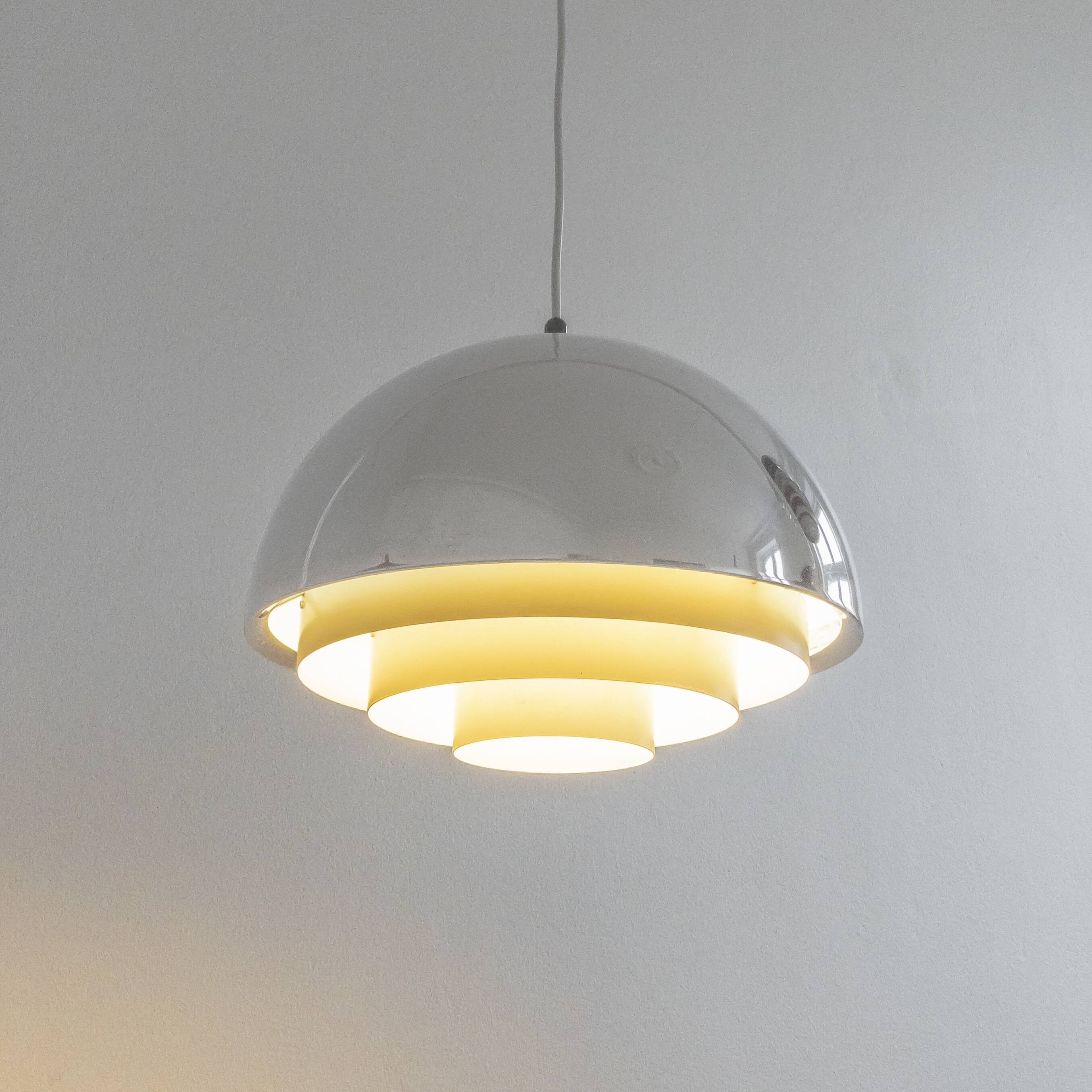 Spectacular Chrome Milieu Lamp by Jo Hammerborg for Fog and Mørup