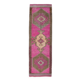 Tapis de couloir vintage rose marron 94x299 cm