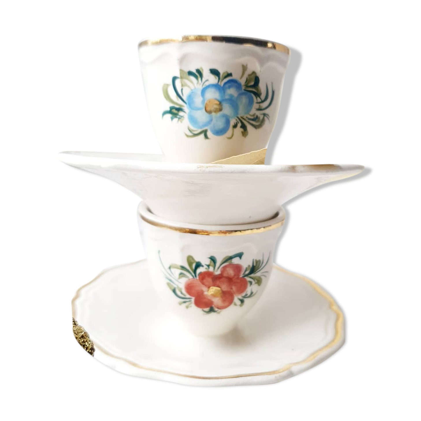 Duo coquetiers stamped and signed