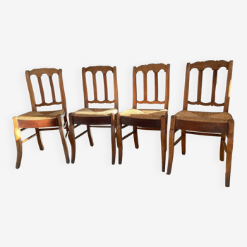 Set of antique dining room chairs