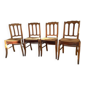 Set of antique dining room chairs