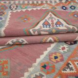 Oriental Kilim Rug Shiraz Gashgai Antique: 1.50 X 2.85 Metres