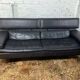 Jori designer sofa in brown leather 3 seats