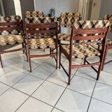 Set of 6 vintage Scandinavian chairs from the 1970s