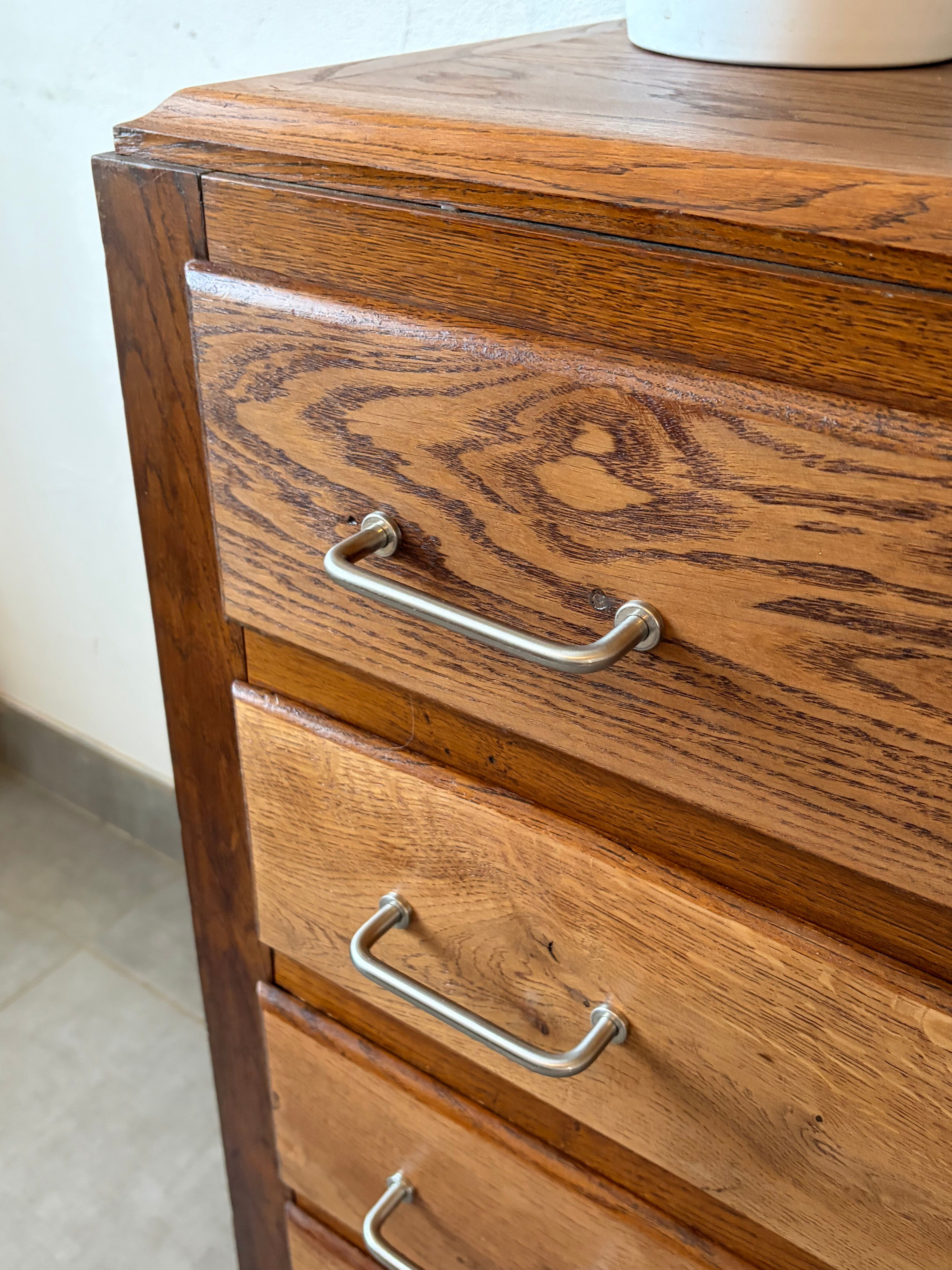 Commode vintage chene foncé