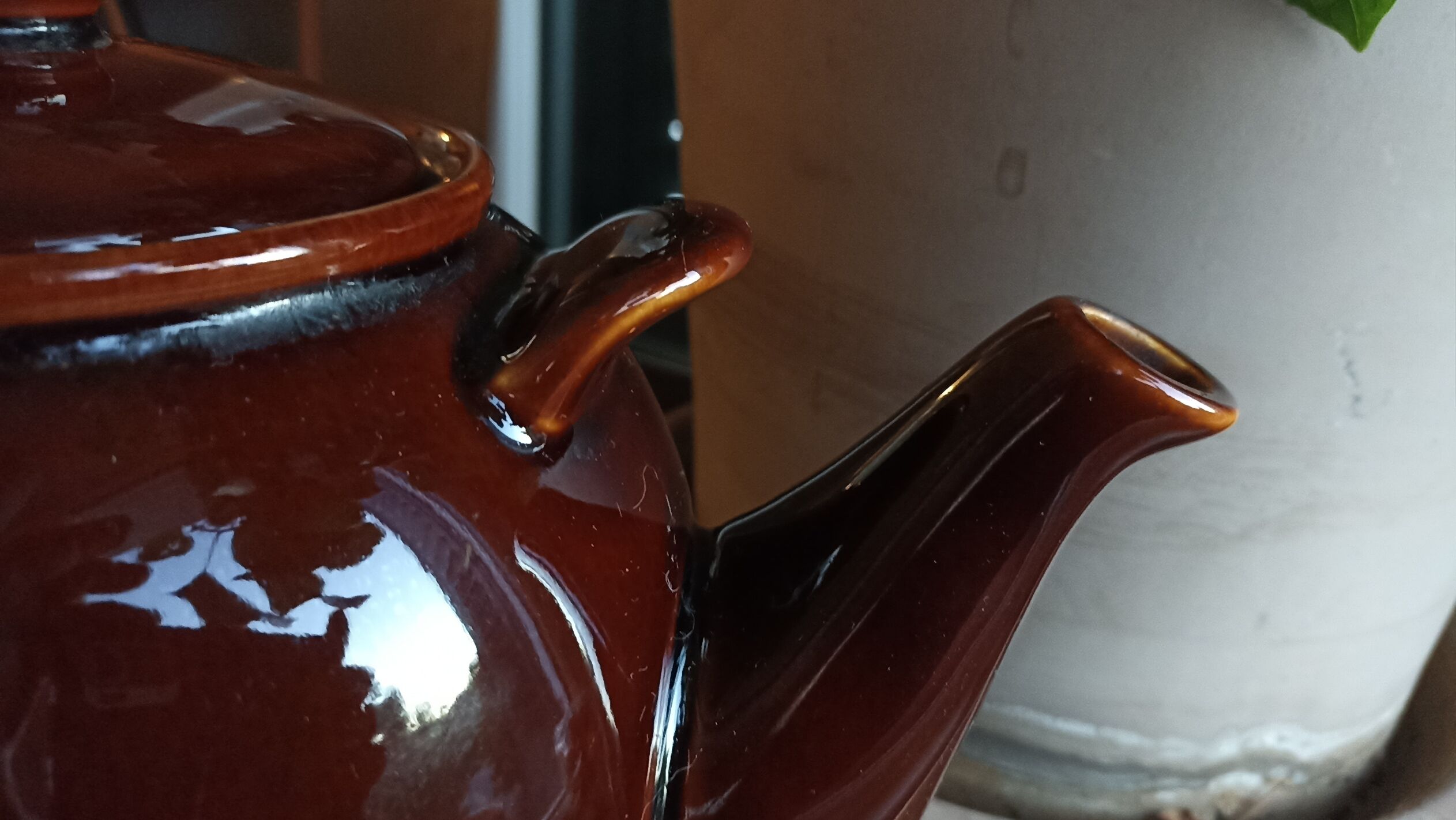 Vintage ceramic ball teapot