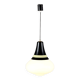 Vintage Stilnovo chandelier in aluminium and glass, Italy, 1960s.