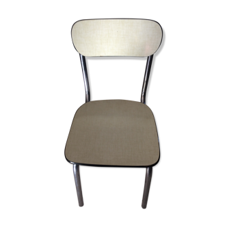 Chaise formica vert d' eau et entourage noir signé jpp